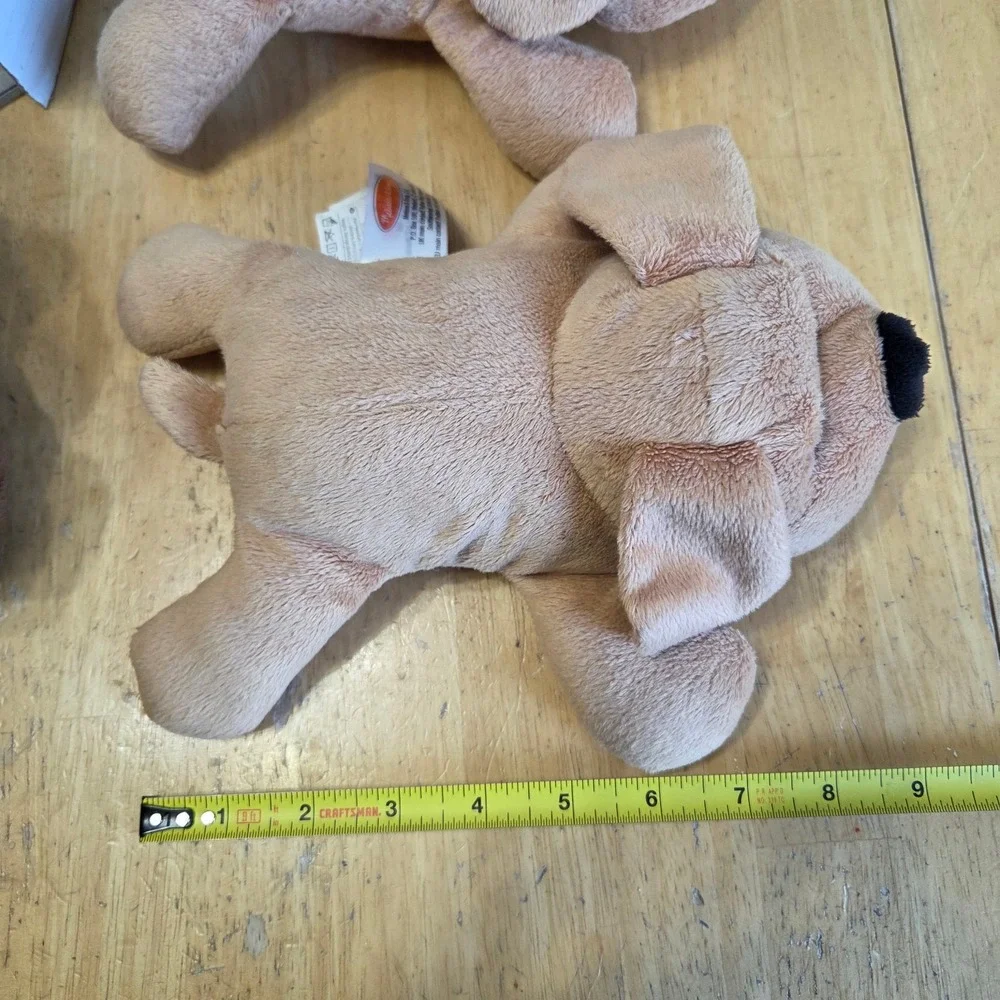 Melissa and Doug Lot of 5 Plush Puppy Dog Stuffed Animal Floppy Toy Brown 9 inch